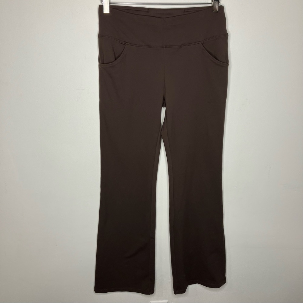 Ewedoos bootcut yoga pants chocolate brown size large‎